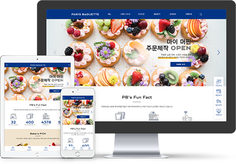 paris baguette responsive web design